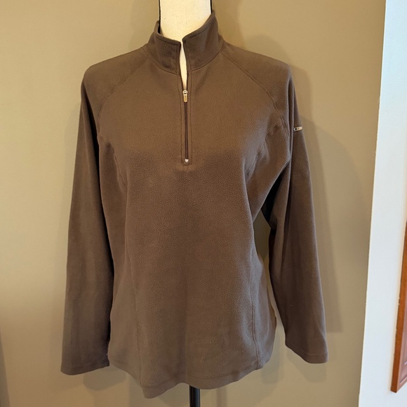 L.L. Bean Sweaters - L.L. Bean Women's Pullover Brown Light 1/4 Zip, Size Large